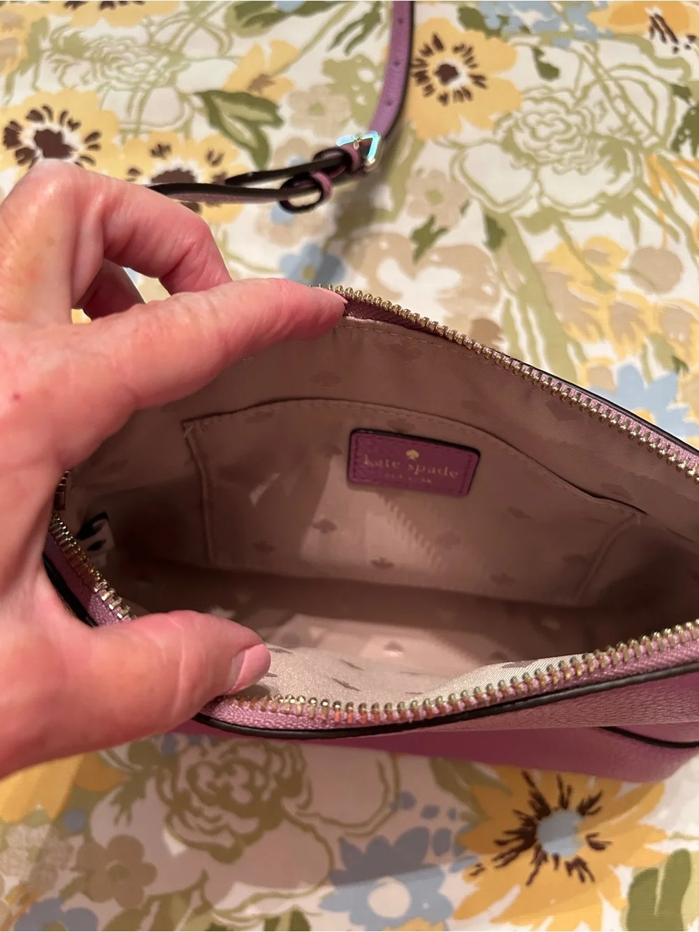 kate spade Purple Leather Crossbody Bag